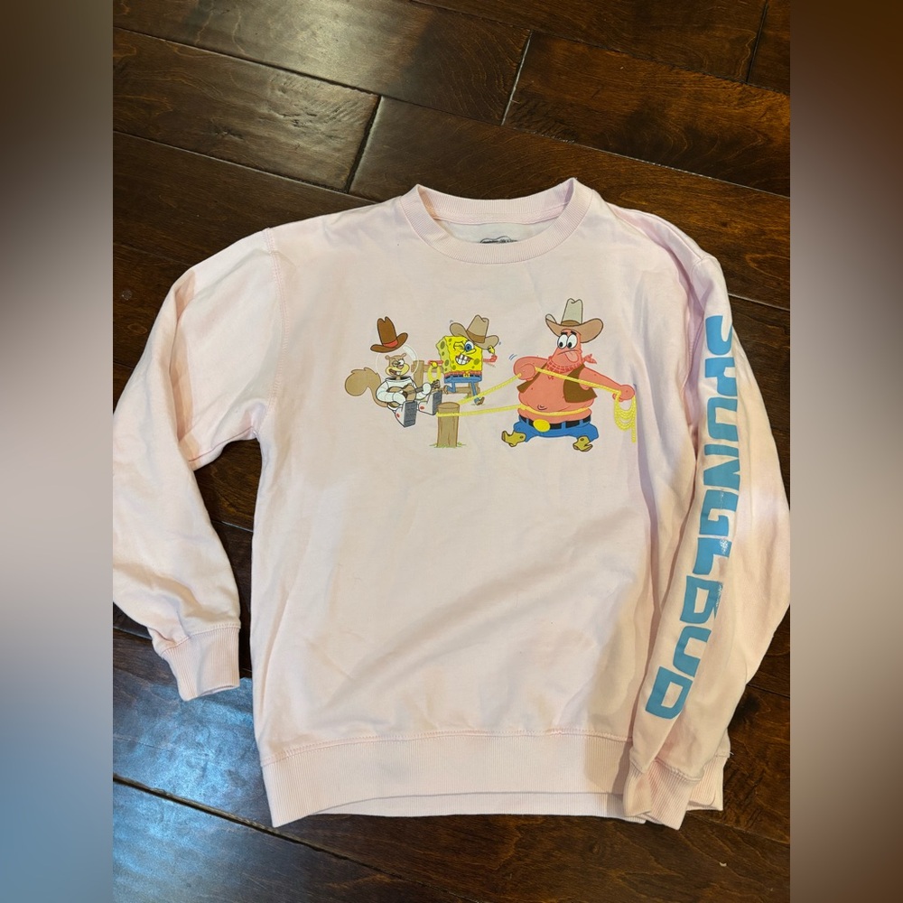 Nickelodeon SpongeBob Squarepants and Friends Pullover Sweatshirt Pink Size M